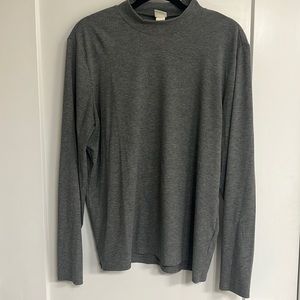 Size XL H&M Gray Ribbed Long Sleeve Shirt